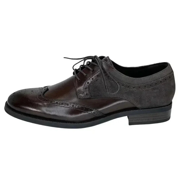 Kenneth Cole Brock Leather Wingtip Mens Oxfords Size 7.5M - Picture 2 of 12